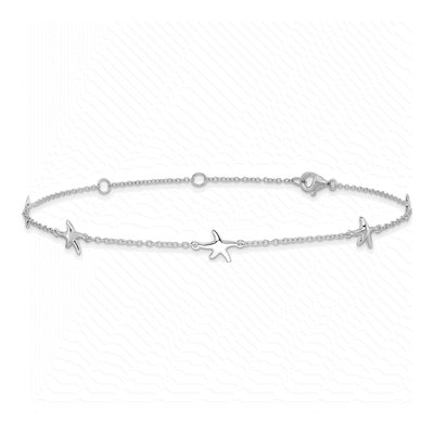 Sterling Silver Starfish Anklet – view 4