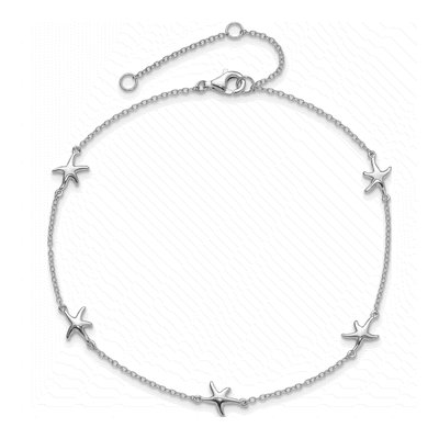 Sterling Silver Starfish Anklet – view 6