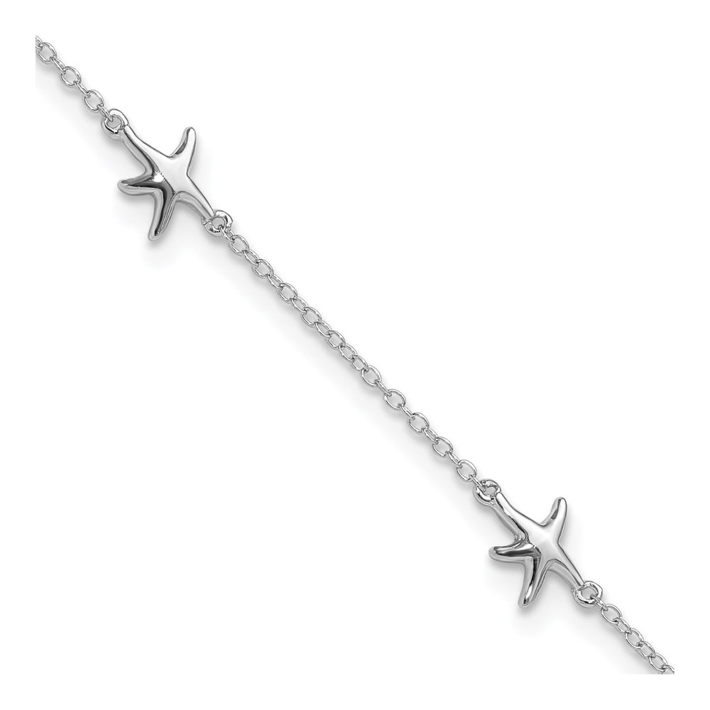 Sterling Silver Starfish Anklet