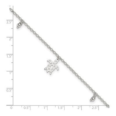 Sterling Silver Turtle Anklet – view 5