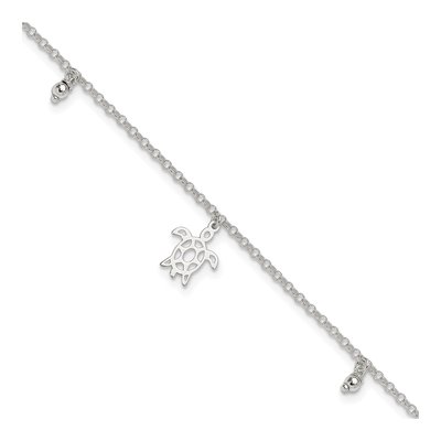 Sterling Silver Turtle Anklet