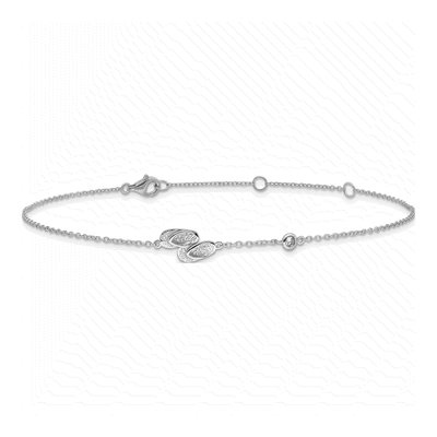 Sterling Silver CZ Flip Flop Anklet – view 4