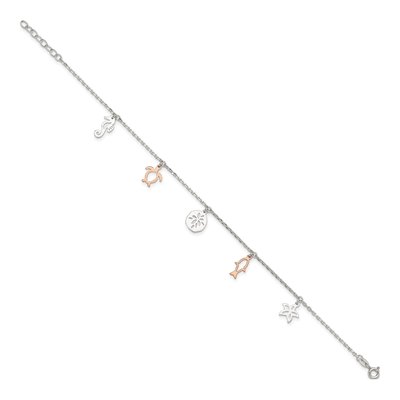 Sterling Silver Seashore Anklet – view 3