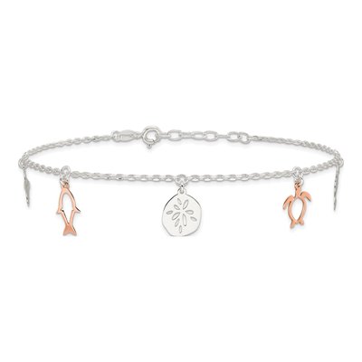 Sterling Silver Seashore Anklet – view 4