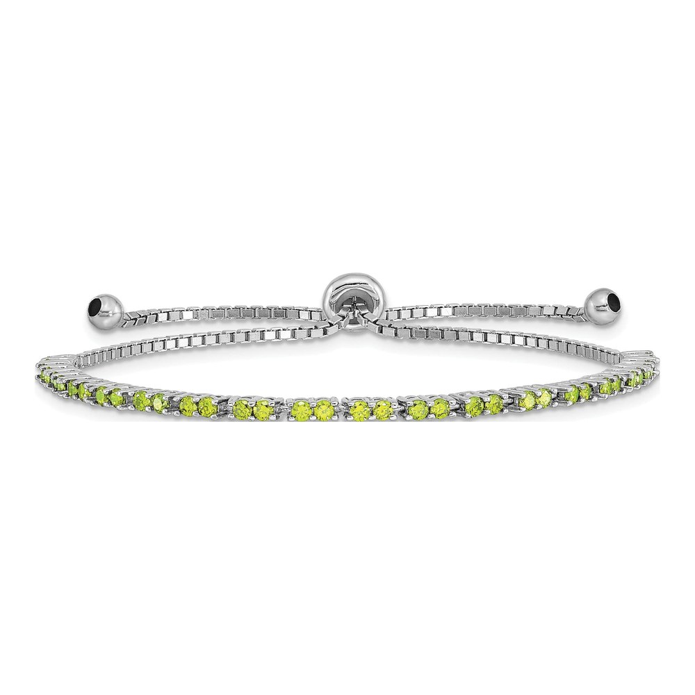 Sterling Silver CZ August Birthstone Bracelet
