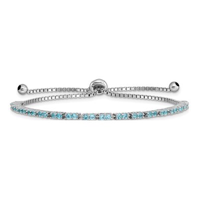 Sterling Silver CZ December Birthstone Bracelet