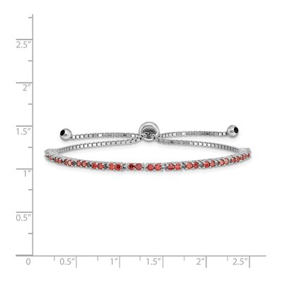 Sterling Silver CZ January Birthstone Bracelet – view 3