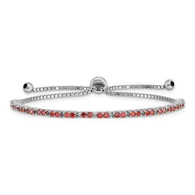 Sterling Silver CZ January Birthstone Bracelet