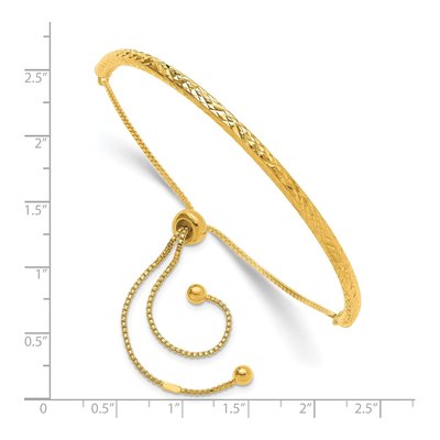 Gold-Plated Sterling Silver Diamond-Cut Bar Bracelet – view 4
