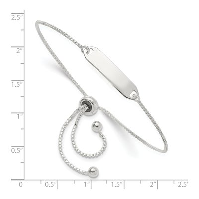 Sterling Silver Bar Adjustable Bracelet – view 5