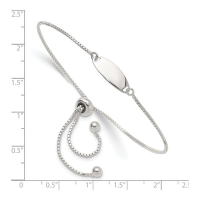 Sterling Silver Bar Adjustable Bracelet – view 3