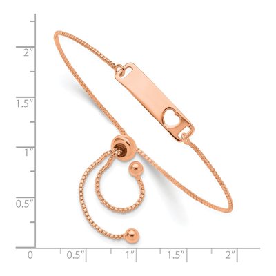 Rose Gold-Plated Sterling Silver Bar Heart Bracelet – view 4