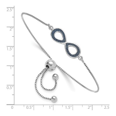 Sterling Silver Glitter Infinity Bracelet – view 3