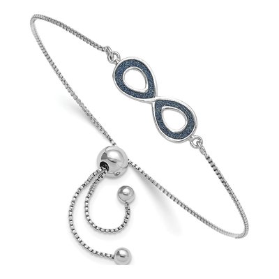 Sterling Silver Glitter Infinity Bracelet