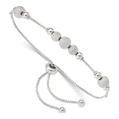 Sterling Silver Beaded Adjustable Bracelet