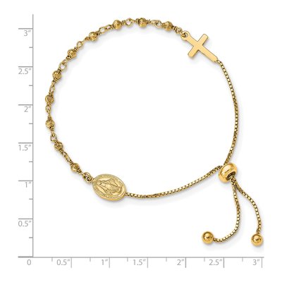 Gold-Plated Sterling Silver Miraculous Medal Bracelet – view 3