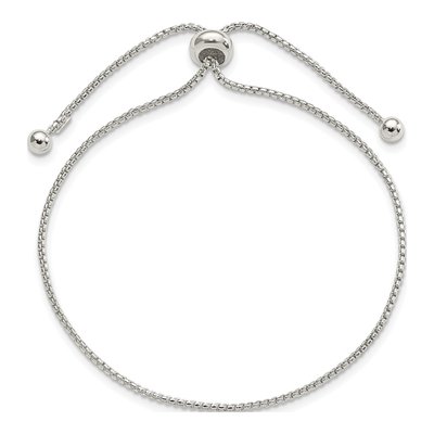 Sterling Silver Adjustable Box Bracelet – view 4