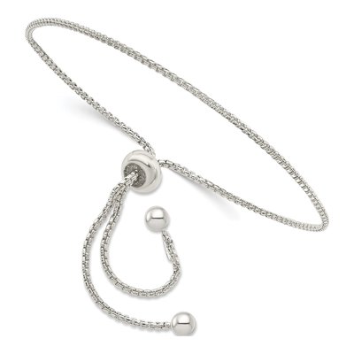Sterling Silver Adjustable Box Bracelet
