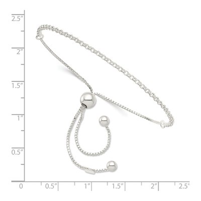 Sterling Silver Adjustable Cable Bracelet – view 3