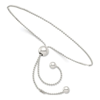 Sterling Silver Beaded Adjustable Bracelet