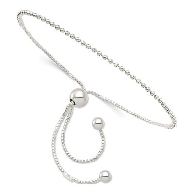 Sterling Silver Beaded Adjustable Bracelet