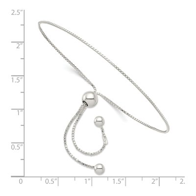 Sterling Silver Adjustable Box Bracelet – view 3