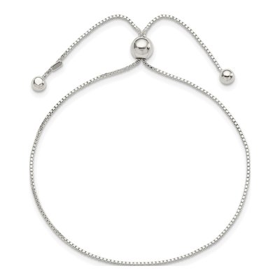 Sterling Silver Adjustable Box Bracelet – view 4