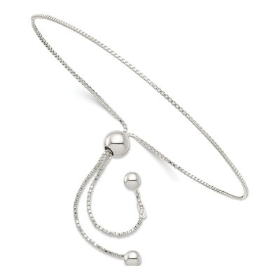 Sterling Silver Adjustable Box Bracelet