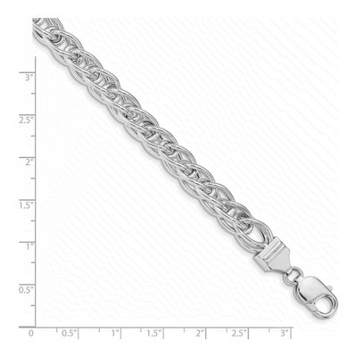 Sterling Silver Hollow Fancy Link Chain Bracelet – view 3