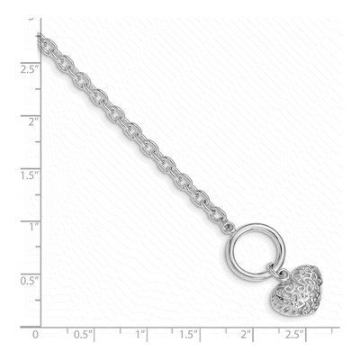 Sterling Silver Heart Bracelet – view 4