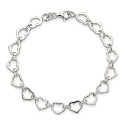 Sterling Silver Heart Bracelet – view 5