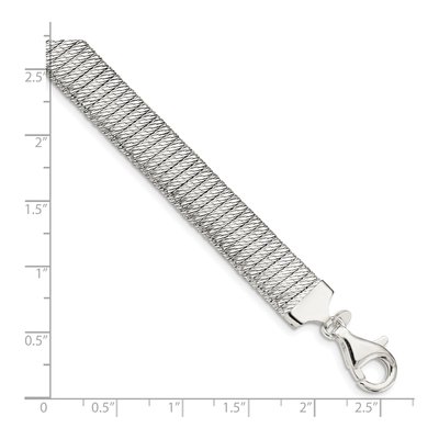 Sterling Silver 10mm Cubetto Fancy Link Chain Bracelet – view 3