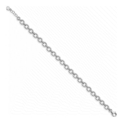Sterling Silver CZ Cable Link Bracelet – view 3
