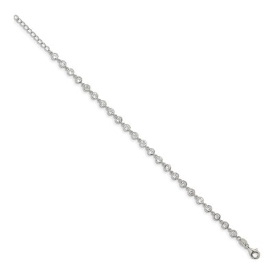 Sterling Silver CZ Bracelet – view 3