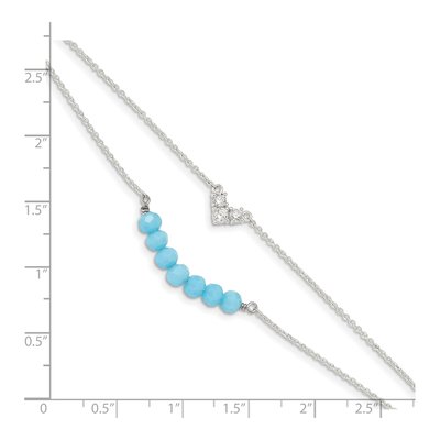Sterling Silver CZ Glass Bracelet – view 4