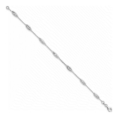 Sterling Silver Diamond-Cut Oval Bracelet – view 3