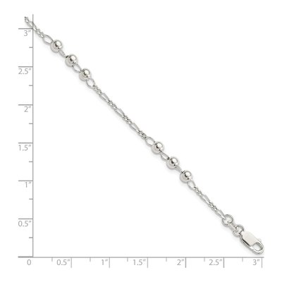 Sterling Silver Diamond-Cut Beaded Bracelet – view 4
