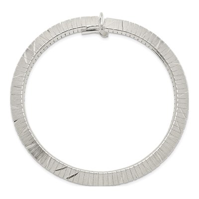 Sterling Silver Diamond-Cut Knife-Edge Bangle Bracelet – view 2
