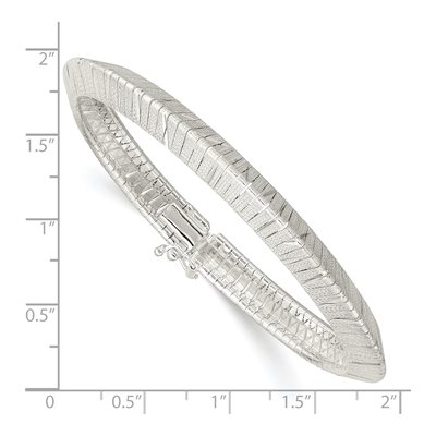 Sterling Silver Diamond-Cut Knife-Edge Bangle Bracelet – view 3