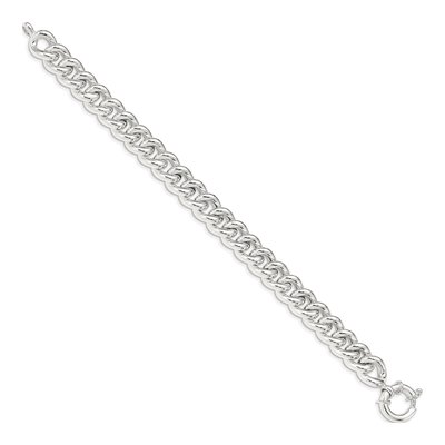 Sterling Silver 10.7mm Hollow Curb Chain Bracelet – view 3