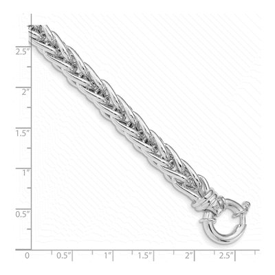 Sterling Silver 8mm Hollow Wheat Chain Bracelet – view 4