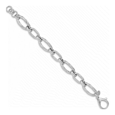 Sterling Silver 12.21mm Link Chain Bracelet – view 3