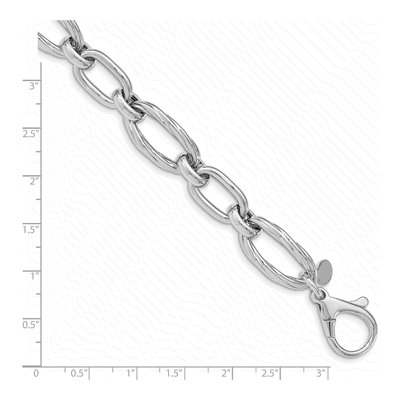 Sterling Silver 12.21mm Link Chain Bracelet – view 4
