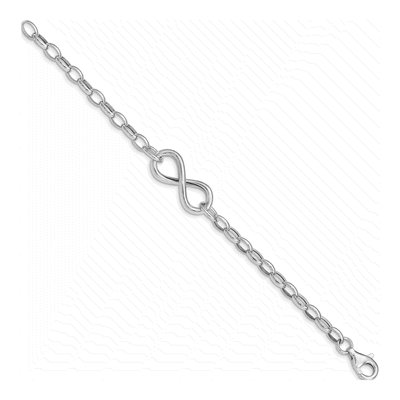 Sterling Silver Infinity Link Bracelet – view 3