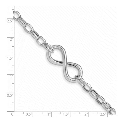 Sterling Silver Infinity Link Bracelet – view 4