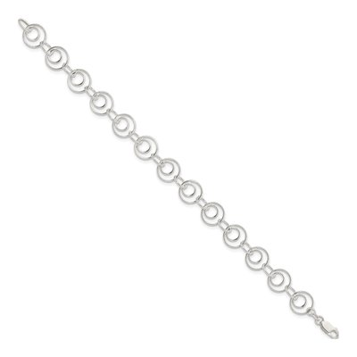 Sterling Silver Semi-Solid Link Chain Bracelet – view 3