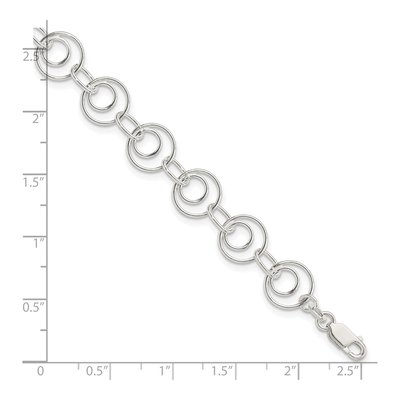Sterling Silver Semi-Solid Link Chain Bracelet – view 4