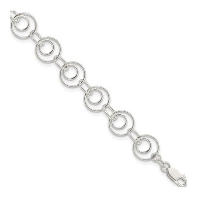 Sterling Silver Semi-Solid Link Chain Bracelet