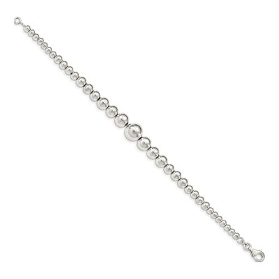 Sterling Silver Graduated Bracelet – view 3