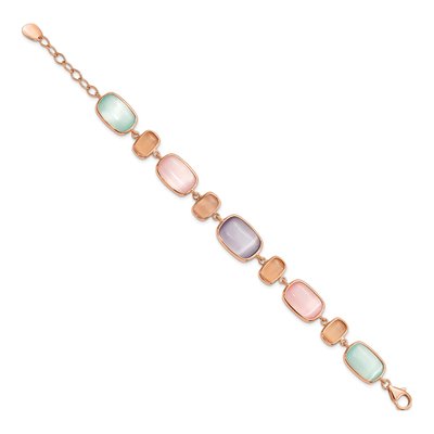 Rose Gold-Plated Sterling Silver Cat's Eye Bracelet – view 2
